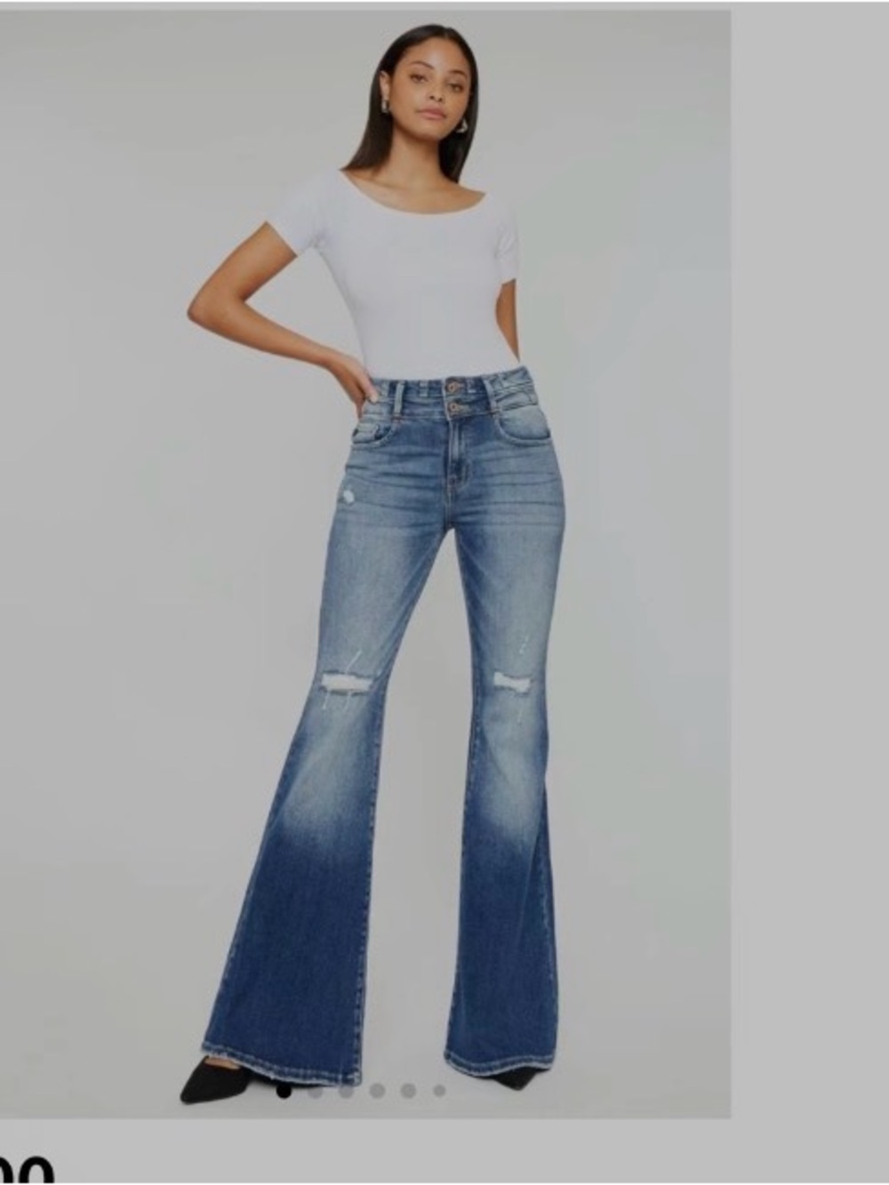 KanCan Distressed High-Rise Blue Flare Jeans! They are Brand New!